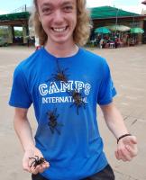 Samuel with his 'friendly' Tarantulas